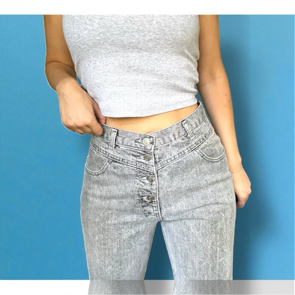 Vintage Whipp Denim, Button Fly Jean, Gray Wash